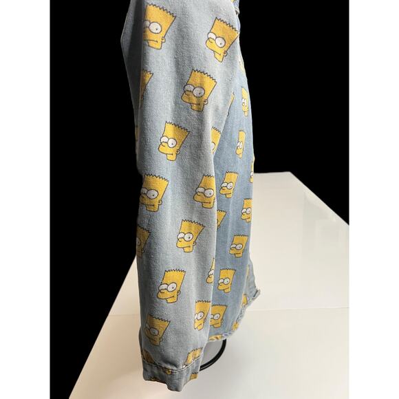 Vintage 90s Bart Simpson Denim Jacket All Over Print  Collectible Woman’s Jacket - Picture 10 of 16